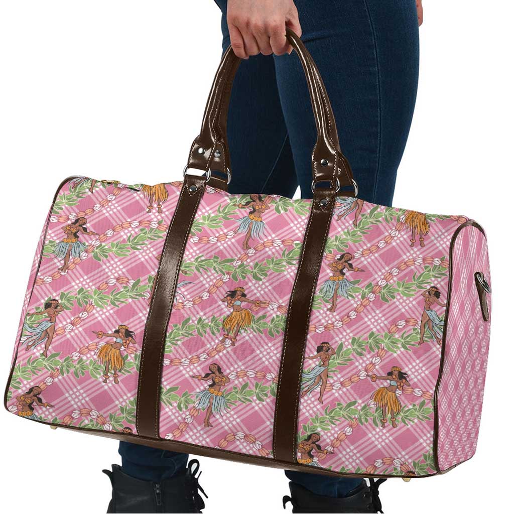 Lokelani Pink Palaka Hula Girls Seamless Hawaii Aloha Travel Bag - Polynesian Pride