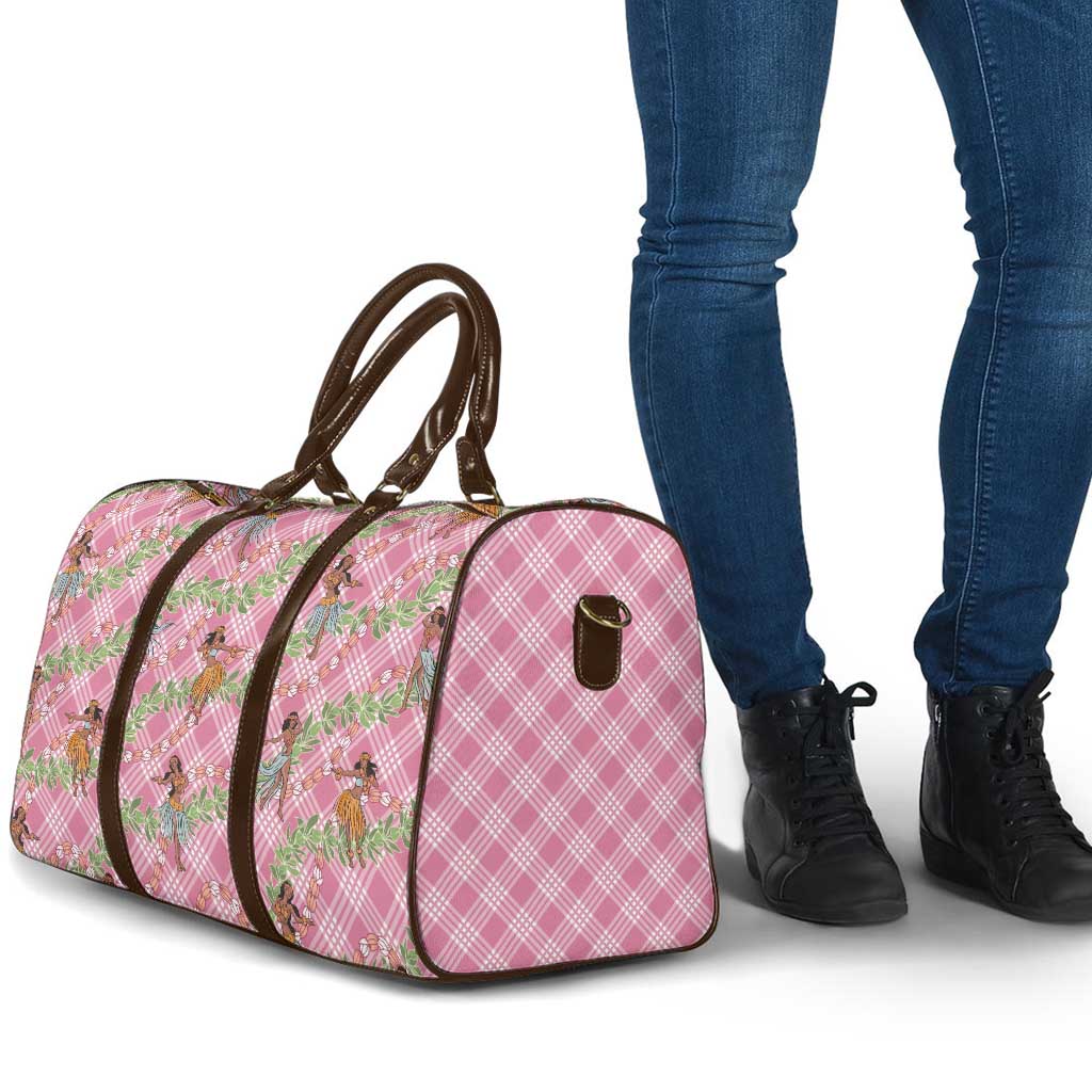 Lokelani Pink Palaka Hula Girls Seamless Hawaii Aloha Travel Bag - Polynesian Pride