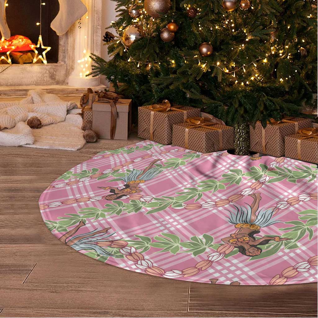 Lokelani Pink Palaka Hula Girls Seamless Hawaii Aloha Tree Skirt - Polynesian Pride