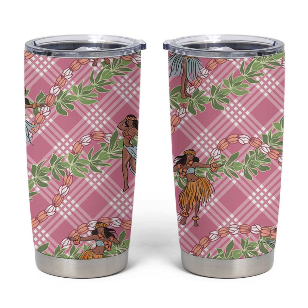 Lokelani Pink Palaka Hula Girls Seamless Hawaii Aloha Tumbler Cup - Polynesian Pride