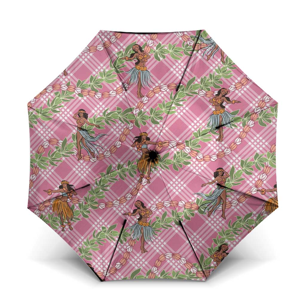Lokelani Pink Palaka Hula Girls Seamless Hawaii Aloha Umbrella - Polynesian Pride