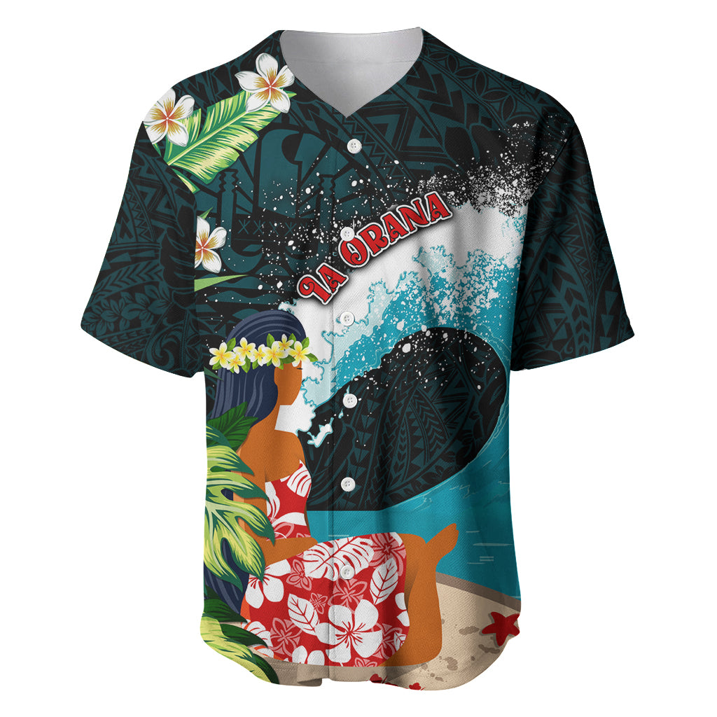 Tahiti Ia Orana Baseball Jersey Tahitian Vahine LT7 Colorful - Polynesian Pride