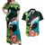 Tahiti Ia Orana Couples Matching Off Shoulder Maxi Dress and Hawaiian Shirt Tahitian Vahine LT7 Colorful - Polynesian Pride