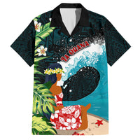 Tahiti Ia Orana Family Matching Off Shoulder Long Sleeve Dress and Hawaiian Shirt Tahitian Vahine LT7 Dad's Shirt - Short Sleeve Colorful - Polynesian Pride