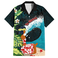 Tahiti Ia Orana Family Matching Short Sleeve Bodycon Dress and Hawaiian Shirt Tahitian Vahine LT7 Dad's Shirt - Short Sleeve Colorful - Polynesian Pride
