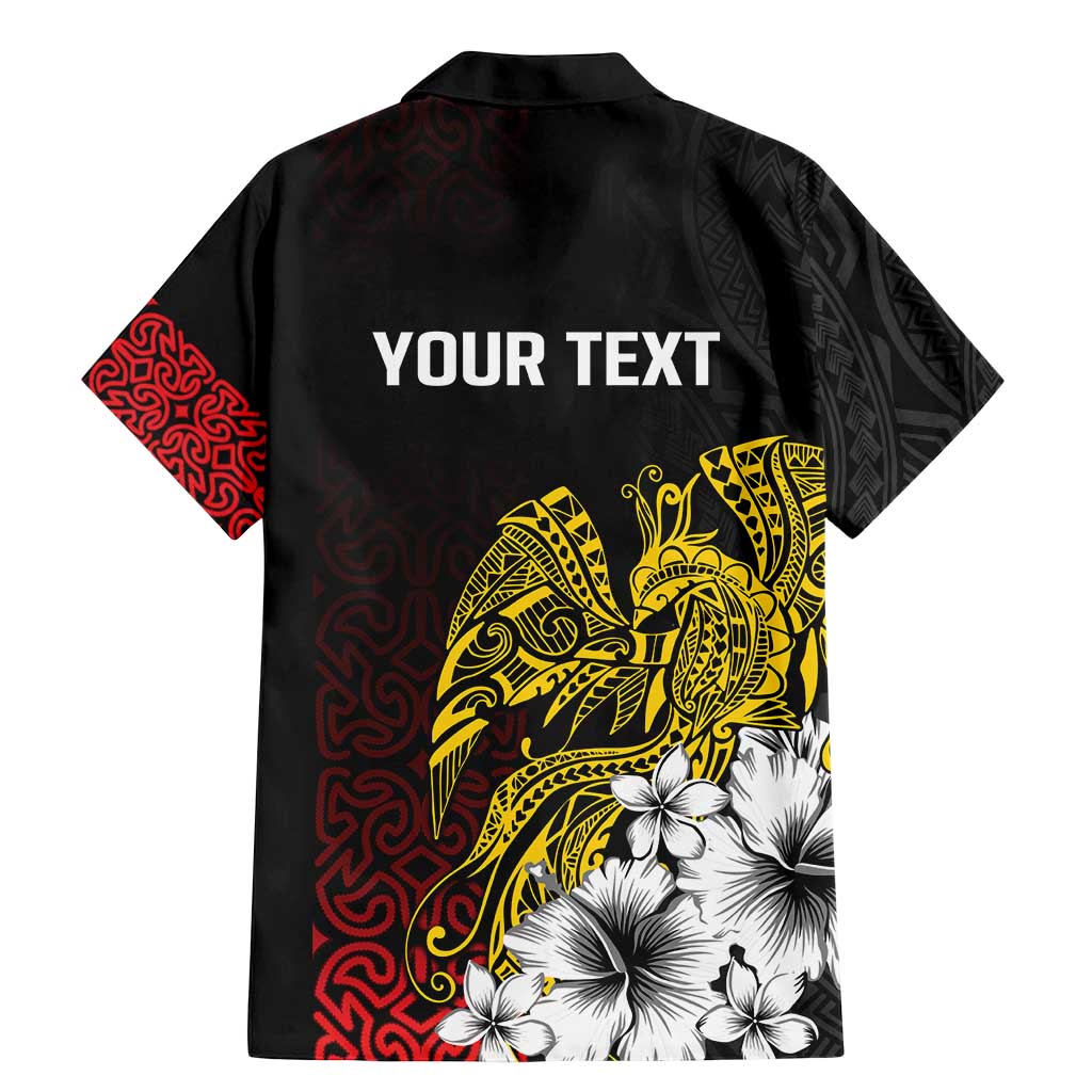 Personalized Papua New Guinea 50th Independence Anniversary Family Matching Mermaid Dress and Hawaiian Shirt Oro Tapa Mix Plumeria