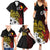 Personalized Papua New Guinea 50th Independence Anniversary Family Matching Summer Maxi Dress and Hawaiian Shirt Oro Tapa Mix Plumeria