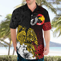 Personalized Papua New Guinea 50th Independence Anniversary Hawaiian Shirt Oro Tapa Mix Plumeria LT7 - Polynesian Pride
