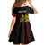 Personalized Papua New Guinea 50th Independence Anniversary Kid Short Sleeve Dress Oro Tapa Mix Plumeria