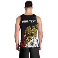 Personalized Papua New Guinea 50th Independence Anniversary Men Tank Top Oro Tapa Mix Plumeria LT7 - Polynesian Pride