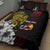 Personalized Papua New Guinea 50th Independence Anniversary Quilt Bed Set Oro Tapa Mix Plumeria