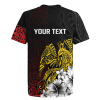 Personalized Papua New Guinea 50th Independence Anniversary Rugby Jersey Oro Tapa Mix Plumeria