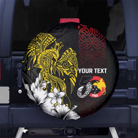 Personalized Papua New Guinea 50th Independence Anniversary Spare Tire Cover Oro Tapa Mix Plumeria