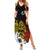 Personalized Papua New Guinea 50th Independence Anniversary Summer Maxi Dress Oro Tapa Mix Plumeria