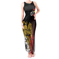 Personalized Papua New Guinea 50th Independence Anniversary Tank Maxi Dress Oro Tapa Mix Plumeria