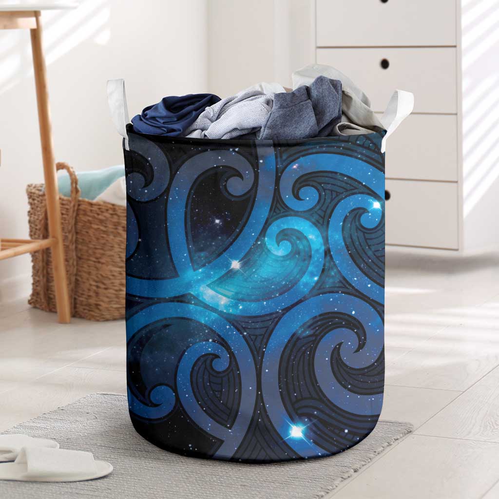 New Zealand Maori Matariki Laundry Basket Galaxy Kowhaiwhai LT7 Galaxy - Polynesian Pride