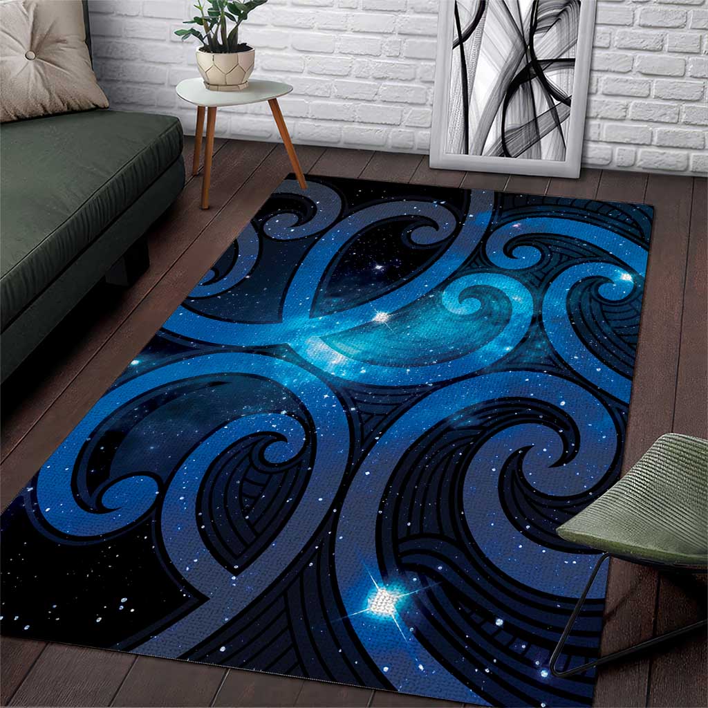 New Zealand Maori Matariki Area Rug Galaxy Kowhaiwhai LT7 Galaxy - Polynesian Pride