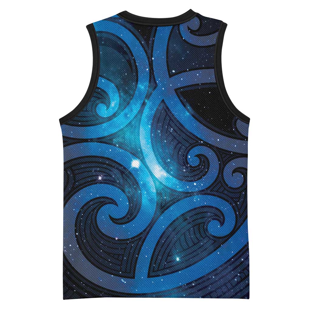 New Zealand Maori Matariki Basketball Jersey Galaxy Kowhaiwhai LT7 - Polynesian Pride