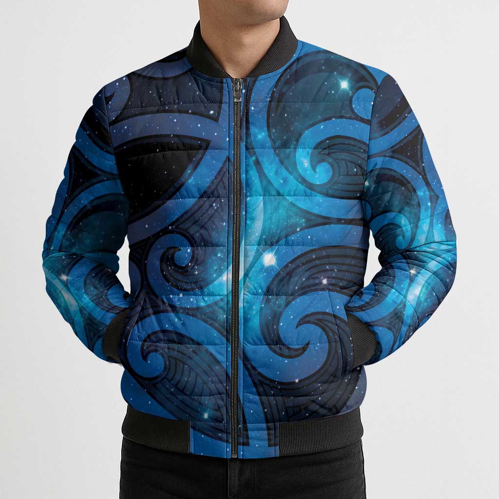 New Zealand Maori Matariki Bomber Puffer Jacket Galaxy Kowhaiwhai LT7 - Polynesian Pride