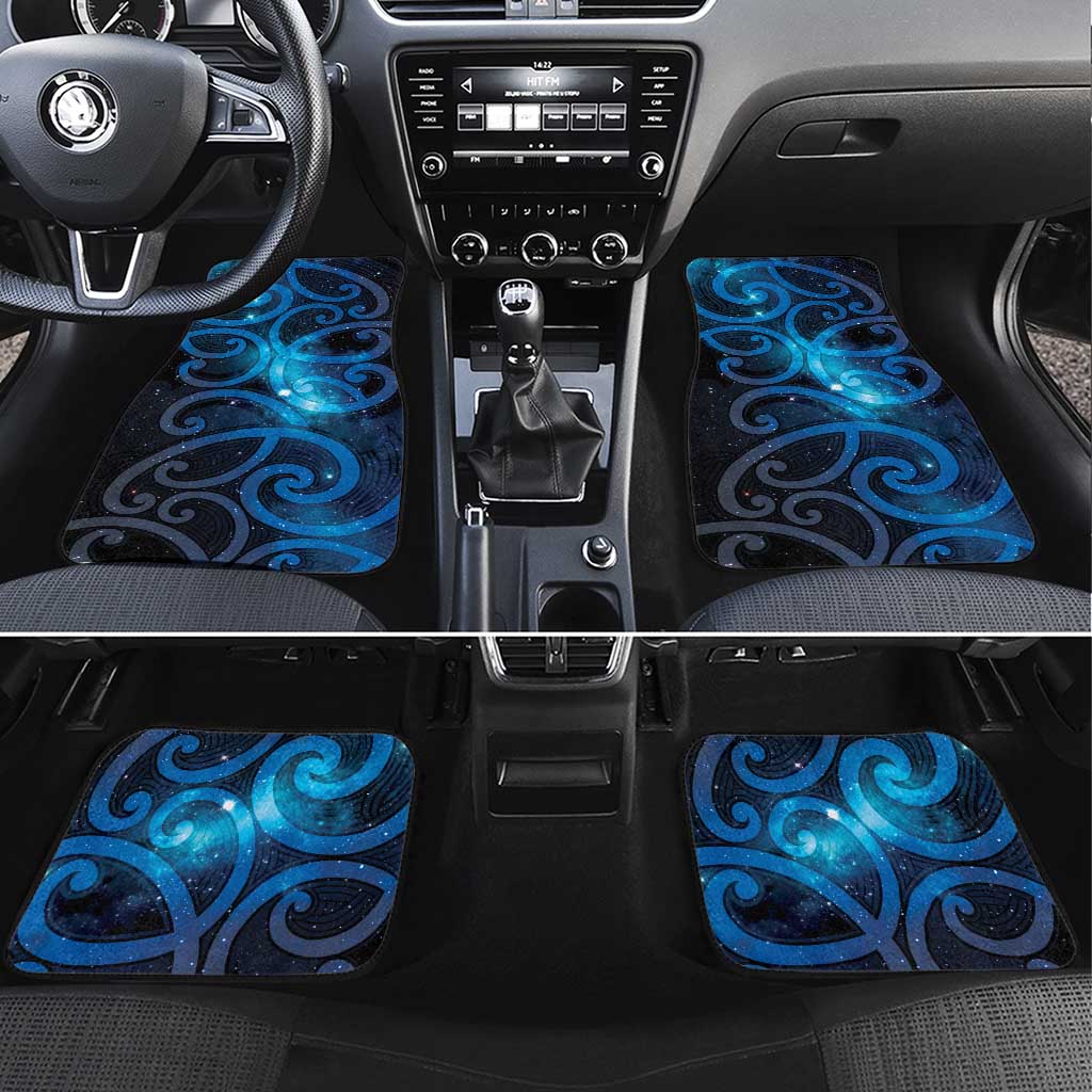 New Zealand Maori Matariki Car Mats Galaxy Kowhaiwhai LT7 Set 4pcs Galaxy - Polynesian Pride