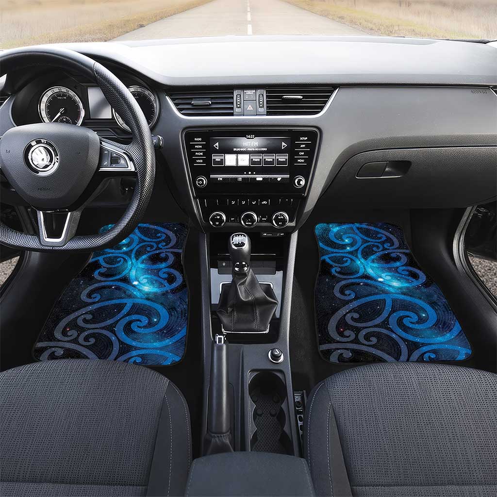 New Zealand Maori Matariki Car Mats Galaxy Kowhaiwhai LT7 Set 2pcs - Front Galaxy - Polynesian Pride
