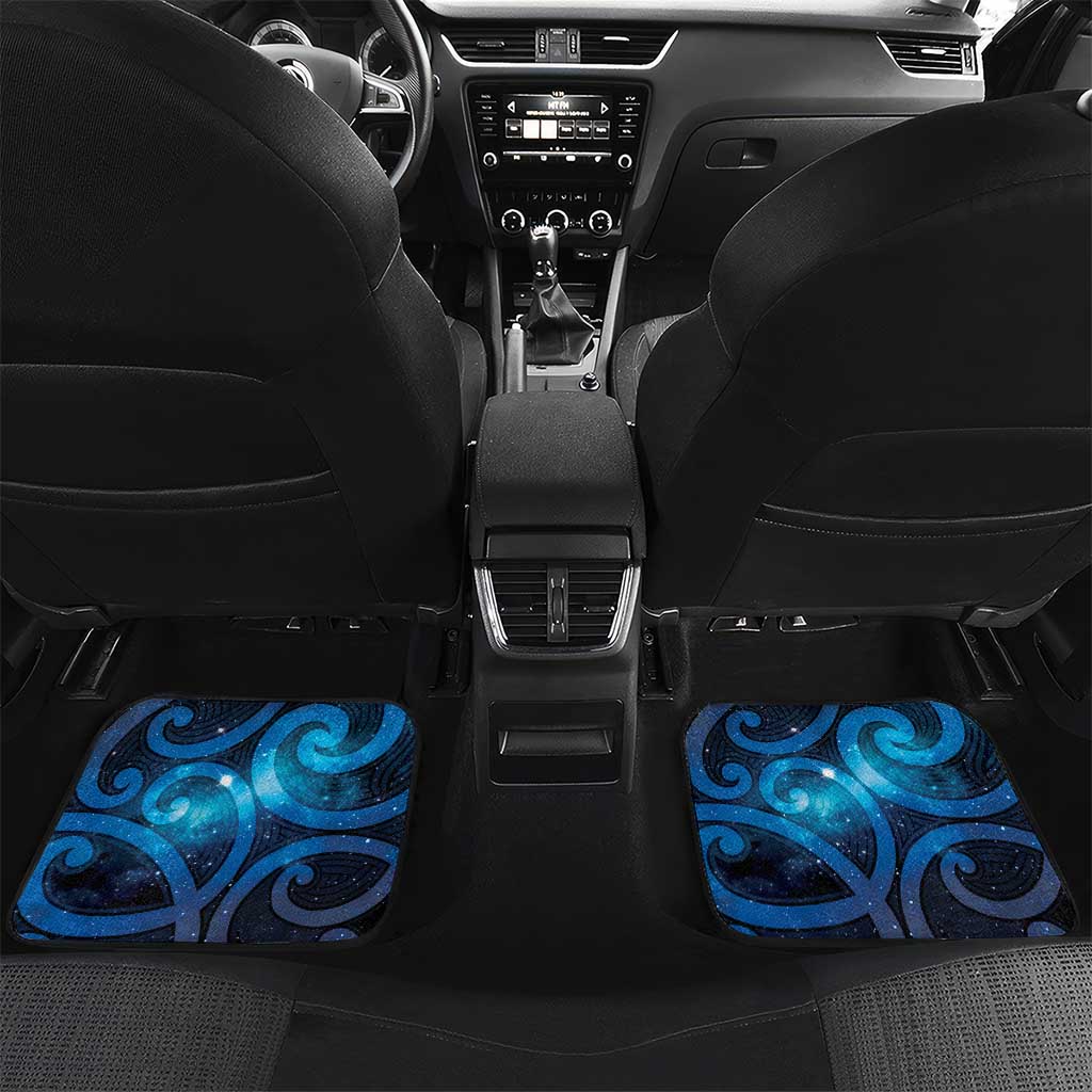 New Zealand Maori Matariki Car Mats Galaxy Kowhaiwhai LT7 Set 2pcs - Back Galaxy - Polynesian Pride