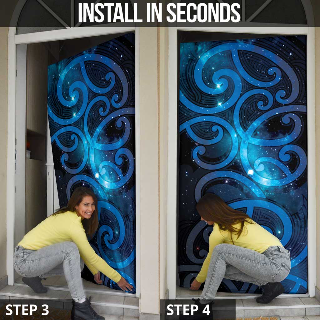 New Zealand Maori Matariki Door Cover Galaxy Kowhaiwhai LT7 - Polynesian Pride