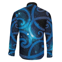 New Zealand Maori Matariki Family Matching Long Sleeve Bodycon Dress and Hawaiian Shirt Galaxy Kowhaiwhai