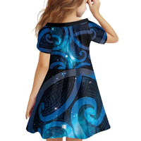 New Zealand Maori Matariki Family Matching Tank Maxi Dress and Hawaiian Shirt Galaxy Kowhaiwhai