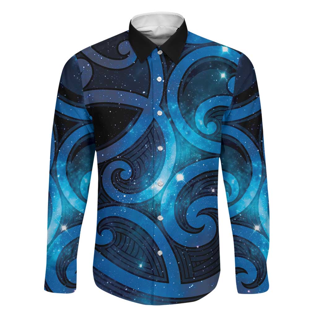 New Zealand Maori Matariki Family Matching Tank Maxi Dress and Hawaiian Shirt Galaxy Kowhaiwhai