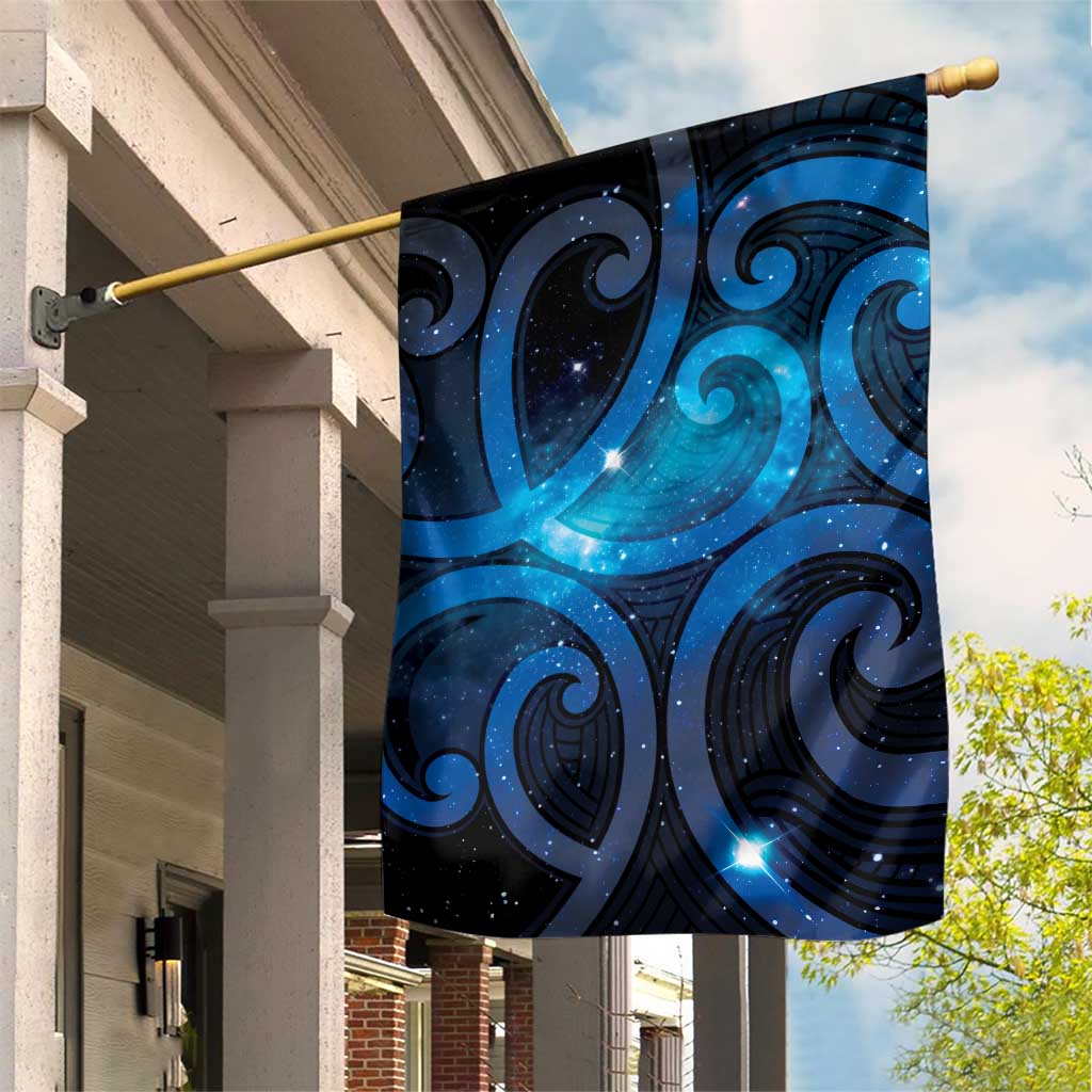 New Zealand Maori Matariki Garden Flag Galaxy Kowhaiwhai LT7 House Flag Galaxy - Polynesian Pride