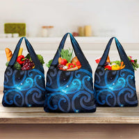 New Zealand Maori Matariki Grocery Bag Galaxy Kowhaiwhai LT7 3-pack One Size Galaxy - Polynesian Pride