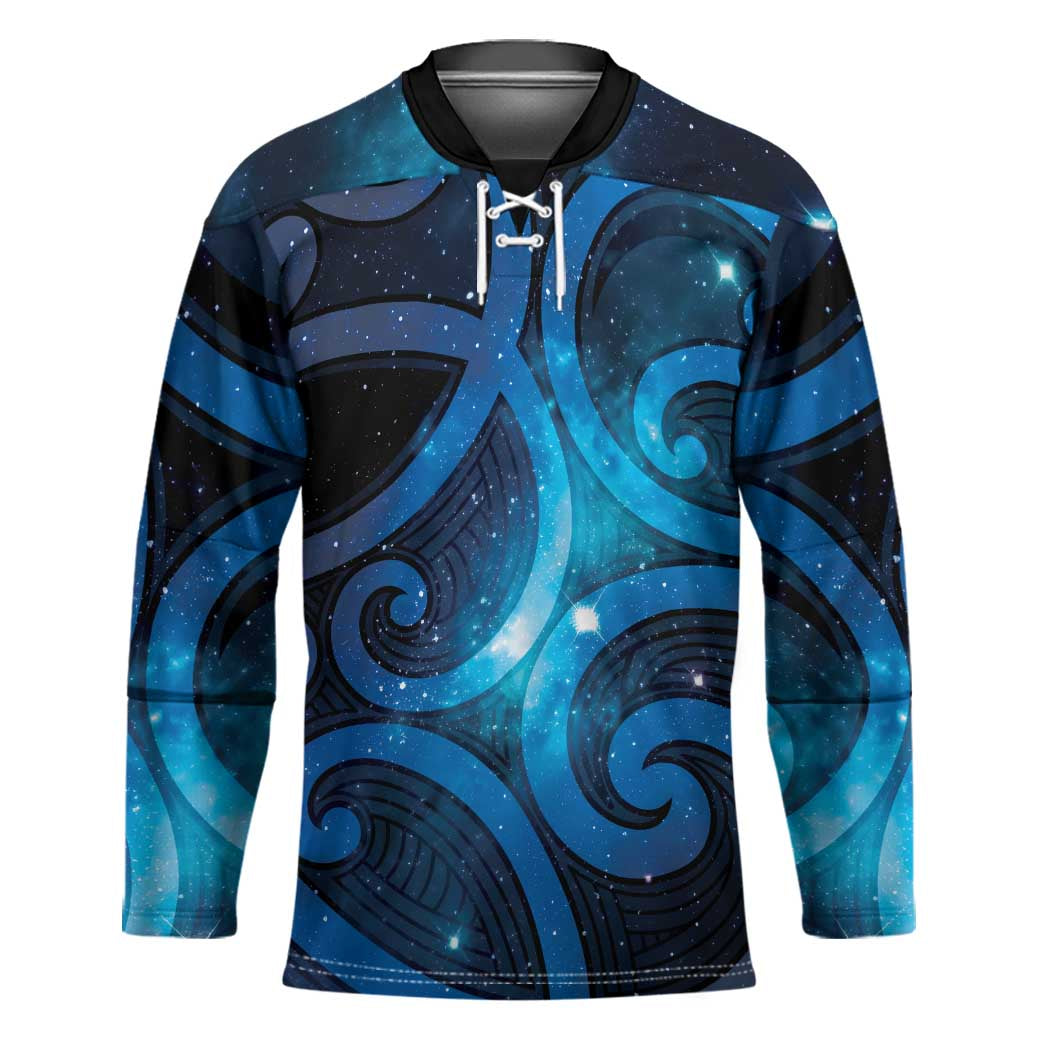 New Zealand Maori Matariki Hockey Jersey Galaxy Kowhaiwhai LT7 Unisex Galaxy - Polynesian Pride