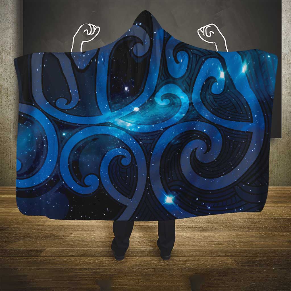 New Zealand Maori Matariki Hooded Blanket Galaxy Kowhaiwhai LT7 - Polynesian Pride
