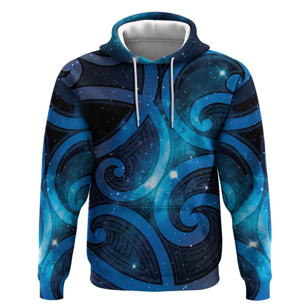 New Zealand Maori Matariki Hoodie Galaxy Kowhaiwhai LT7 Pullover Hoodie Galaxy - Polynesian Pride