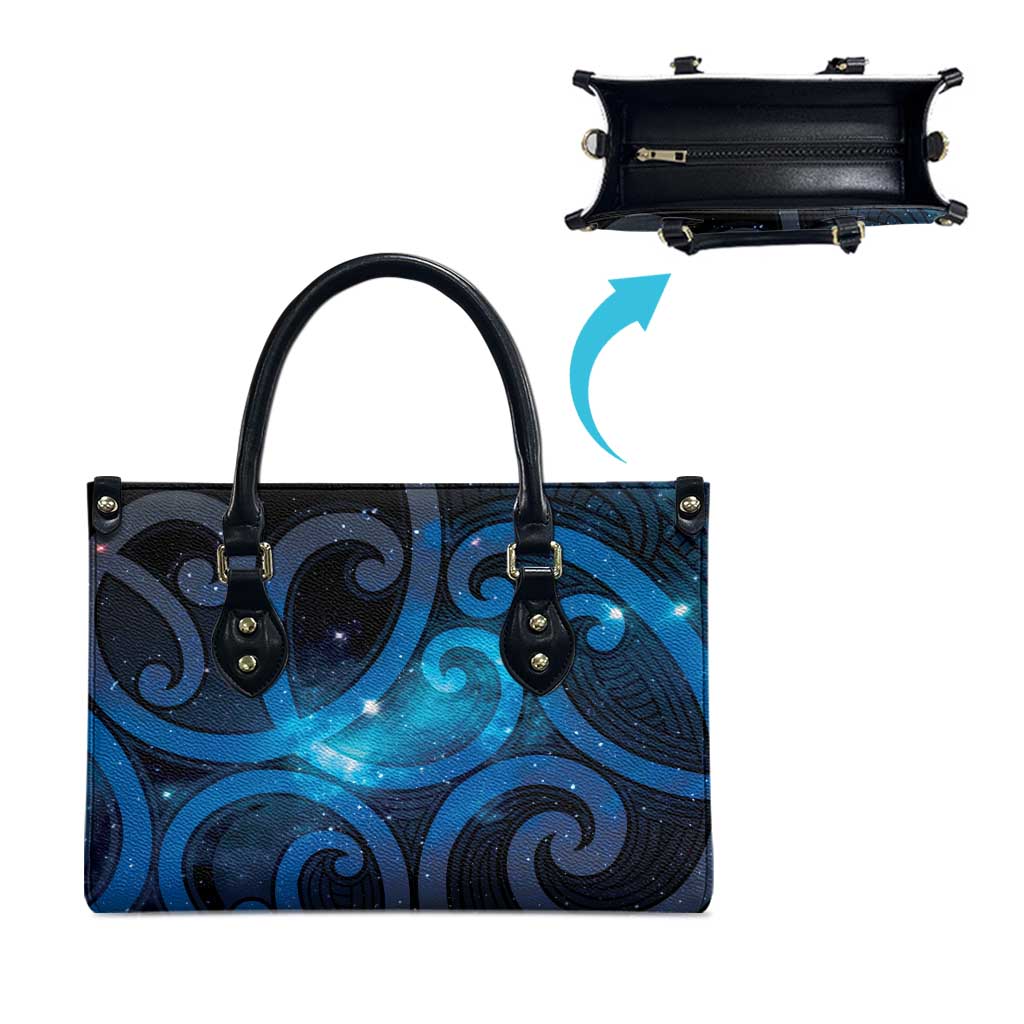 New Zealand Maori Matariki Leather Bag Galaxy Kowhaiwhai LT7 - Polynesian Pride
