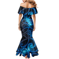 New Zealand Maori Matariki Mermaid Dress Galaxy Kowhaiwhai LT7 - Polynesian Pride