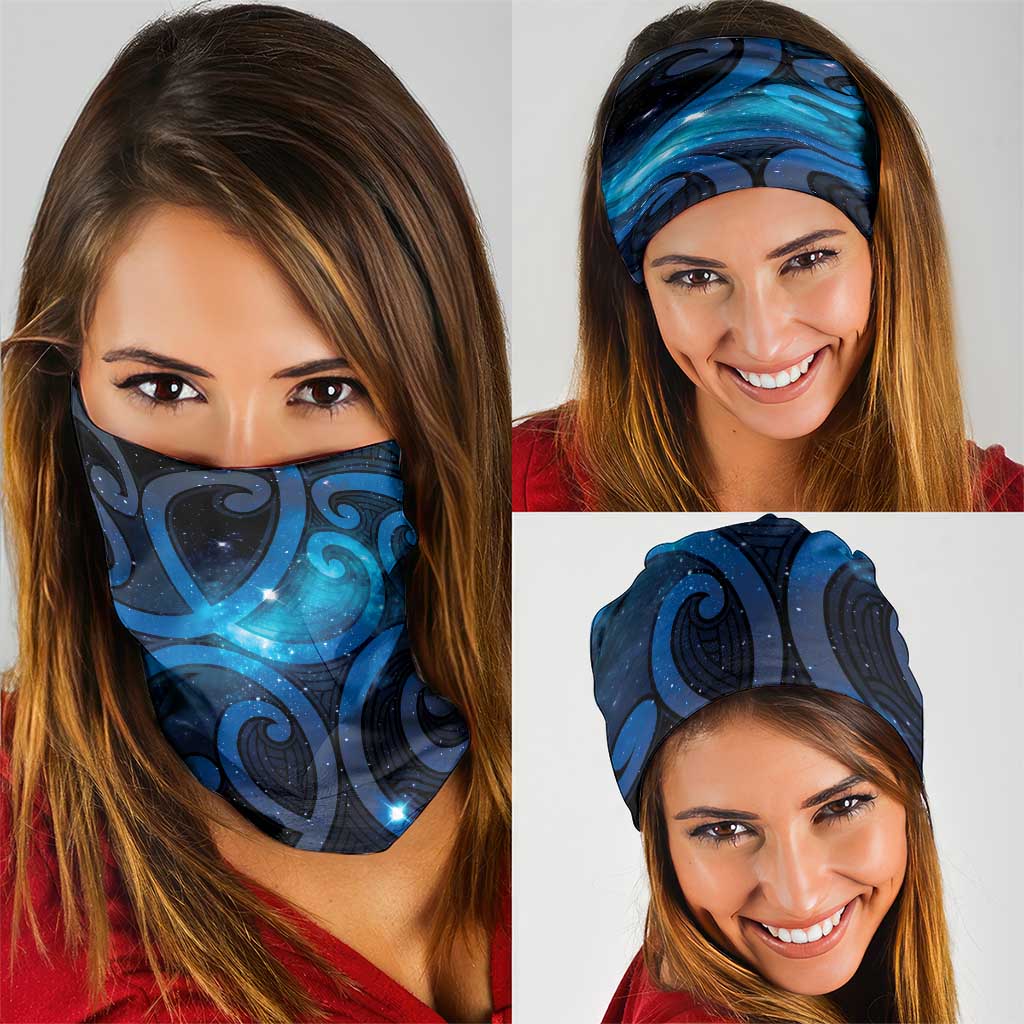 New Zealand Maori Matariki Neck Gaiter Galaxy Kowhaiwhai LT7 - Polynesian Pride