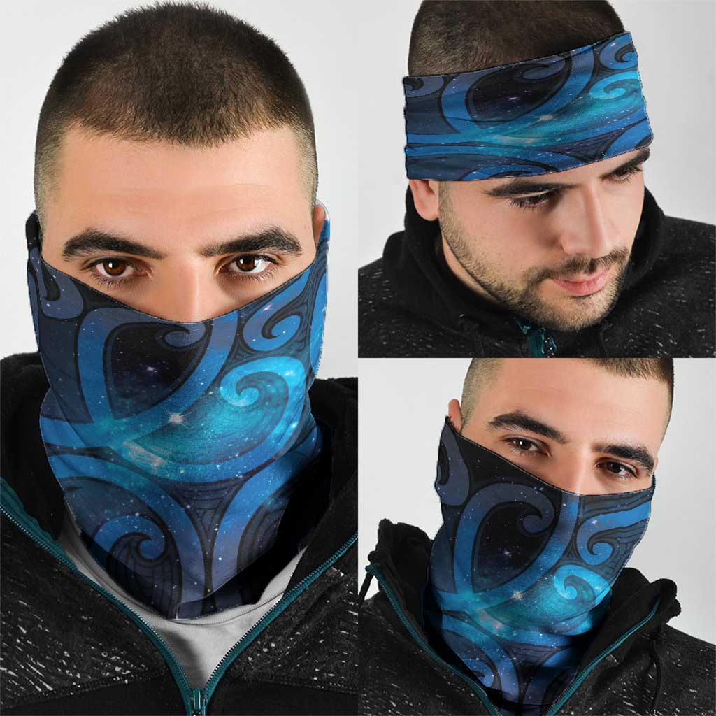New Zealand Maori Matariki Neck Gaiter Galaxy Kowhaiwhai LT7 - Polynesian Pride