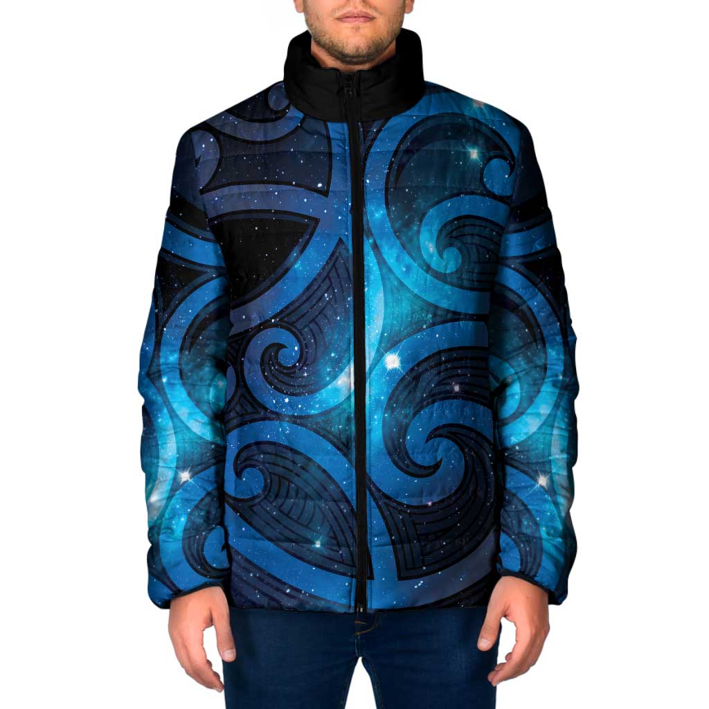 New Zealand Maori Matariki Padded Jacket Galaxy Kowhaiwhai LT7 Men Galaxy - Polynesian Pride