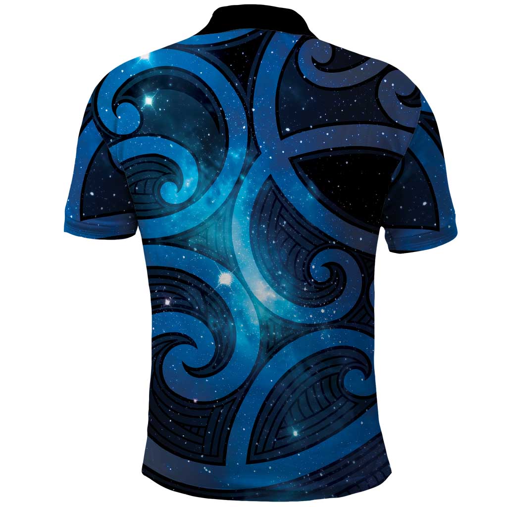 New Zealand Maori Matariki Polo Shirt Galaxy Kowhaiwhai LT7 - Polynesian Pride