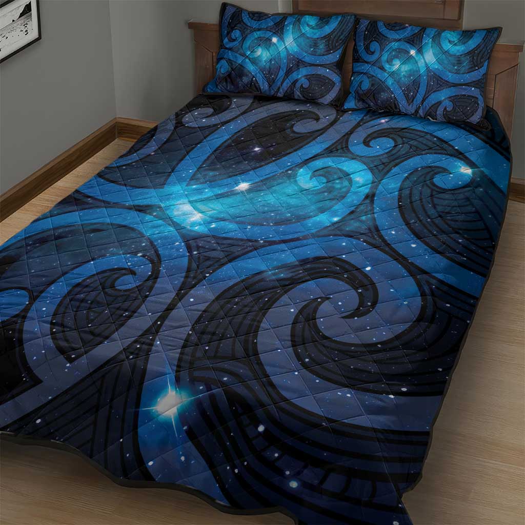 New Zealand Maori Matariki Quilt Bed Set Galaxy Kowhaiwhai LT7 - Polynesian Pride