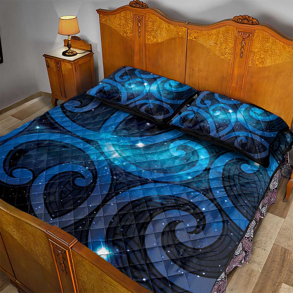 New Zealand Maori Matariki Quilt Bed Set Galaxy Kowhaiwhai LT7 - Polynesian Pride