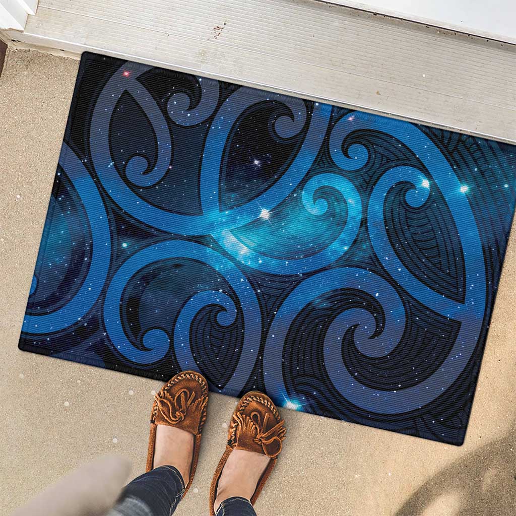 New Zealand Maori Matariki Rubber Doormat Galaxy Kowhaiwhai LT7 - Polynesian Pride