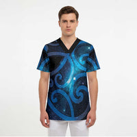 New Zealand Maori Matariki Scrub Top Galaxy Kowhaiwhai LT7 - Polynesian Pride