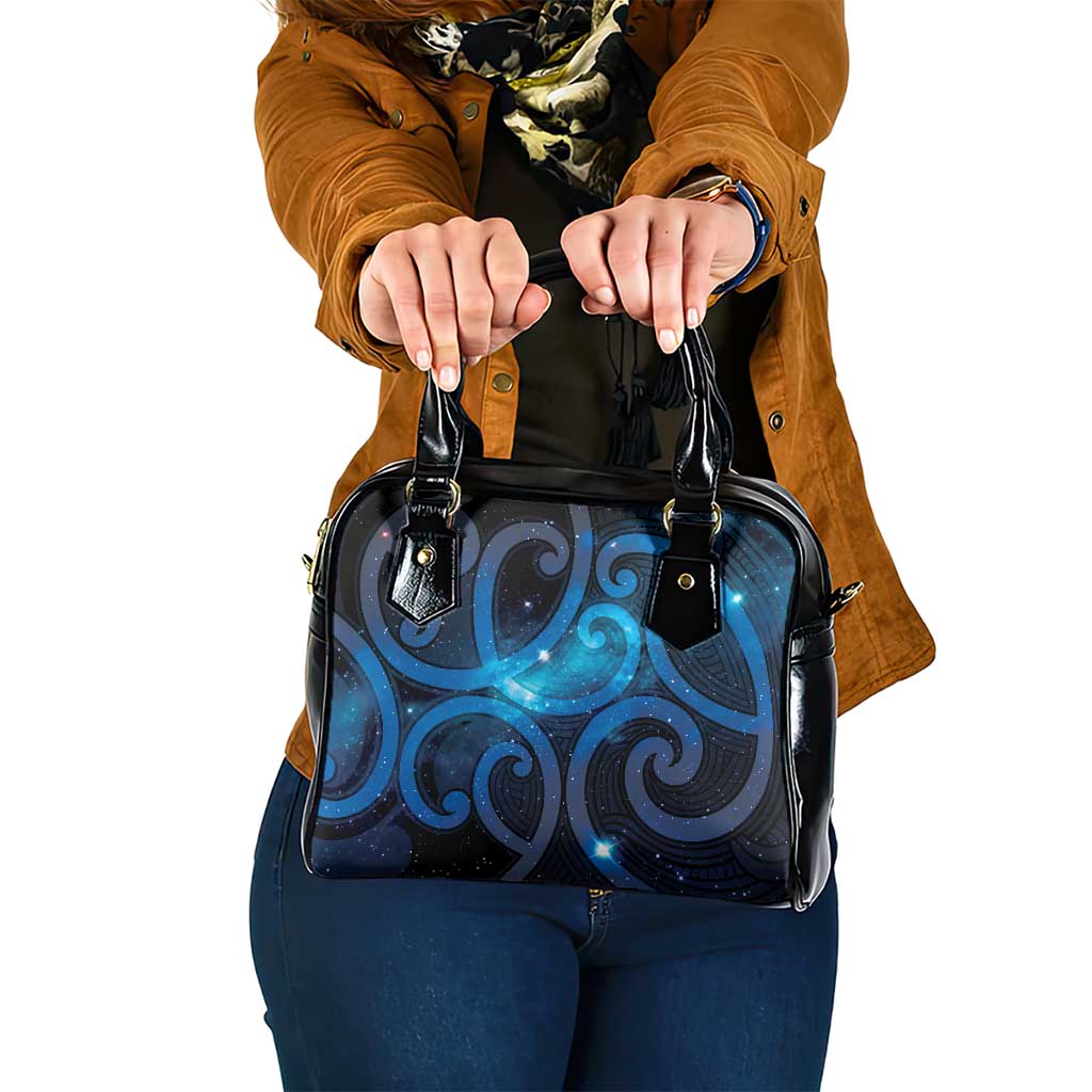 New Zealand Maori Matariki Shoulder Handbag Galaxy Kowhaiwhai LT7 One Size Galaxy - Polynesian Pride