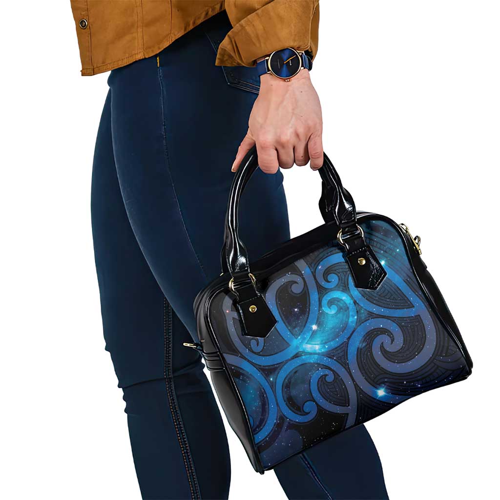 New Zealand Maori Matariki Shoulder Handbag Galaxy Kowhaiwhai LT7 - Polynesian Pride