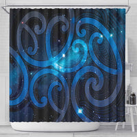 New Zealand Maori Matariki Shower Curtain Galaxy Kowhaiwhai LT7 - Polynesian Pride