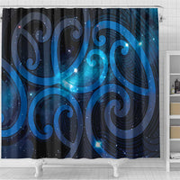 New Zealand Maori Matariki Shower Curtain Galaxy Kowhaiwhai LT7 - Polynesian Pride
