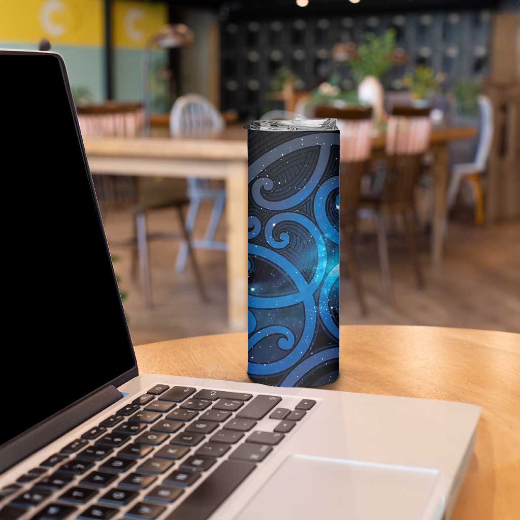 New Zealand Maori Matariki Skinny Tumbler Galaxy Kowhaiwhai